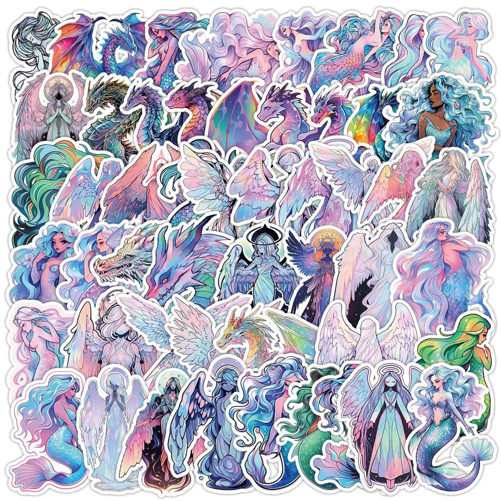Holographic Mermaid Stickers for Phone Laptop Luggage Skateboard Kids Gift (Online Order Only)