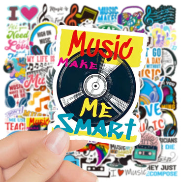 10/50 Inspirational Music Text Cartoon Stickers DIY Laptop Luggage Skateboard Graffiti Decals Sticker 2023 (Online Order Only)