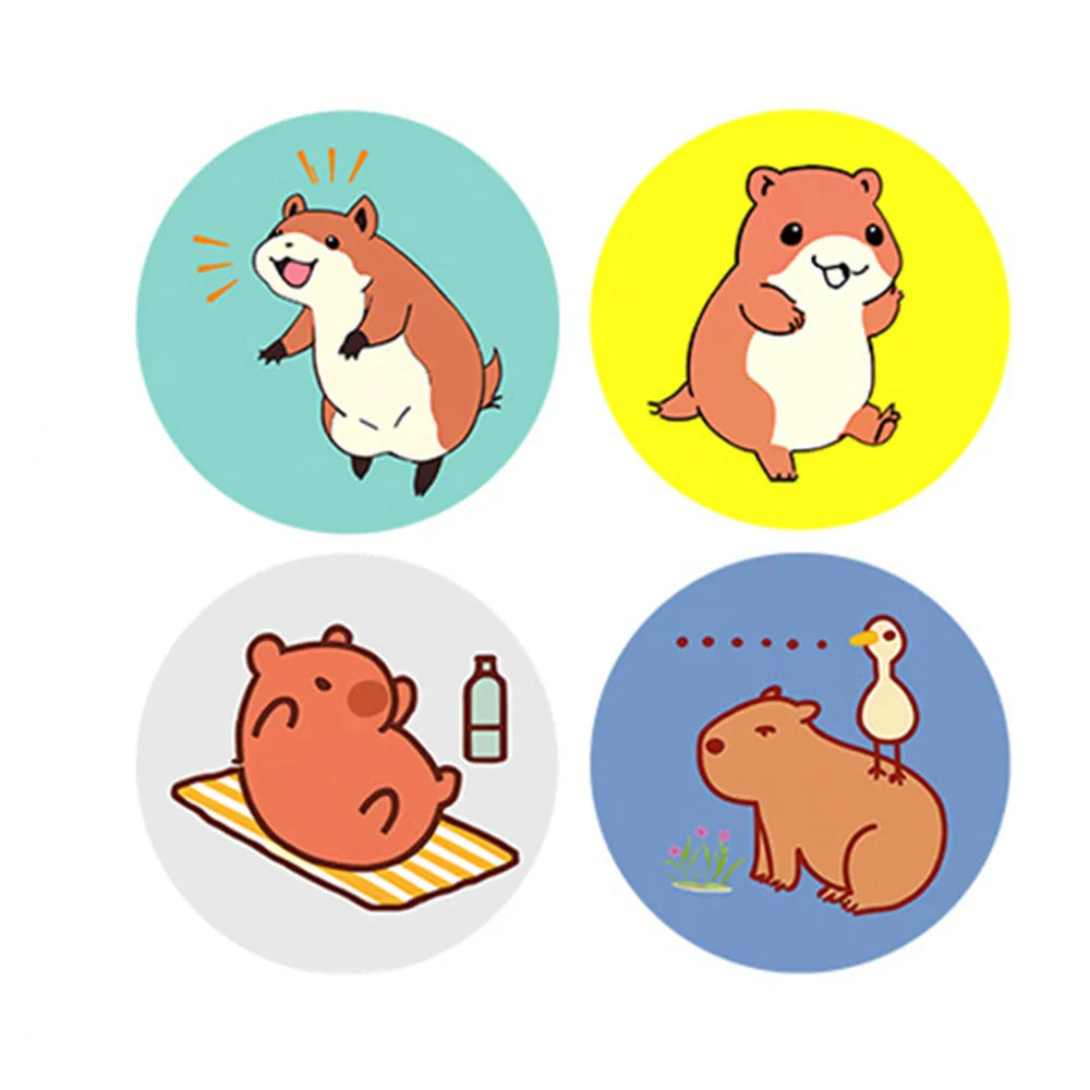100-500pcs Animals Encourage Children Paper Sticker Thank You Sticker Gift Sealing Labels Stationery Decoration Scrapbooking (ONLINE ORDER ONLY)