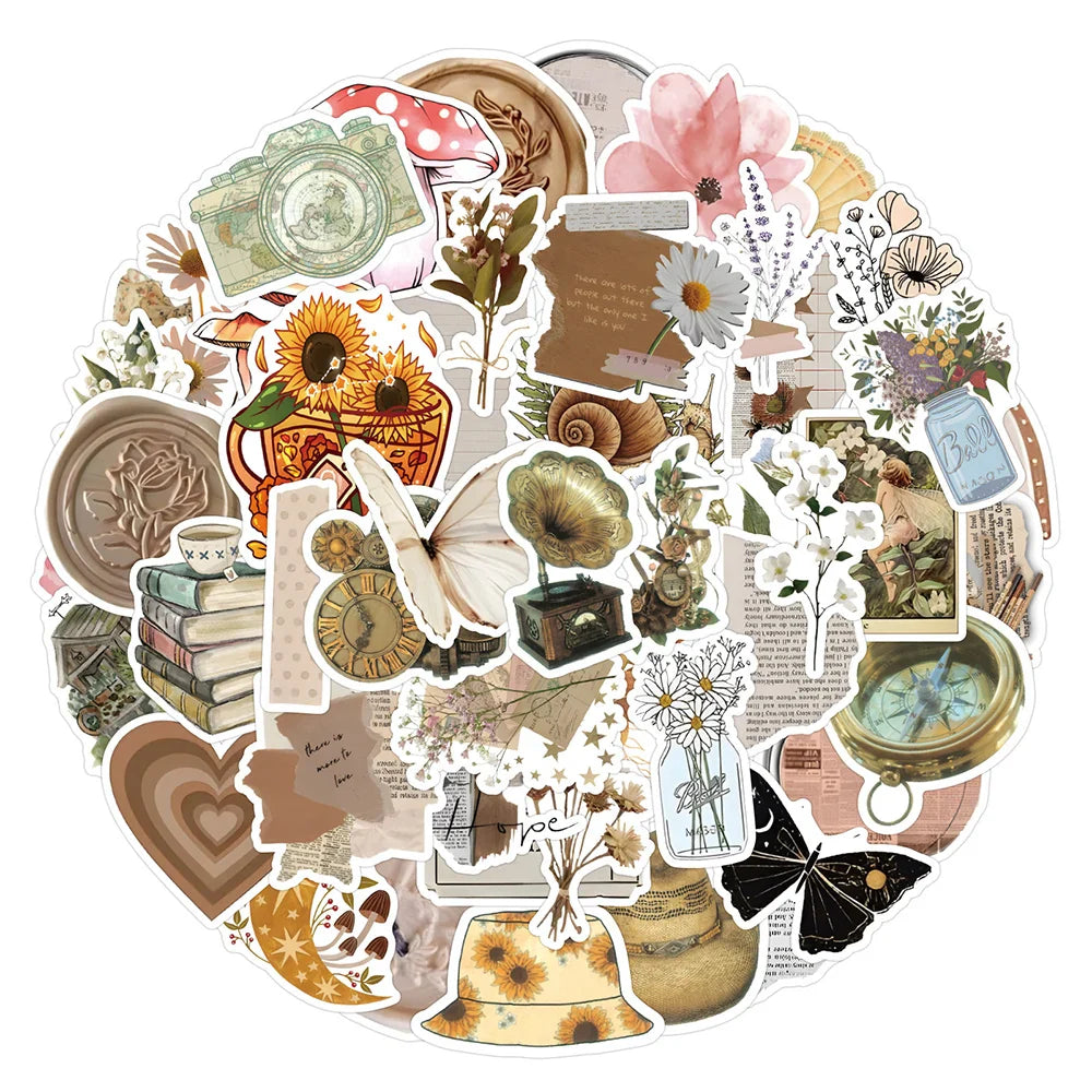 10/30/50/100pcs Vintage Art Cartoon Graffiti Stickers Decals Laptop Phone Suitcase Fridge Guitar Car Decoration Sticker Kid Toy (ONLINE ORDER ONLY)