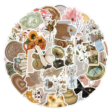 10/30/50/100pcs Vintage Art Cartoon Graffiti Stickers Decals Laptop Phone Suitcase Fridge Guitar Car Decoration Sticker Kid Toy (ONLINE ORDER ONLY)