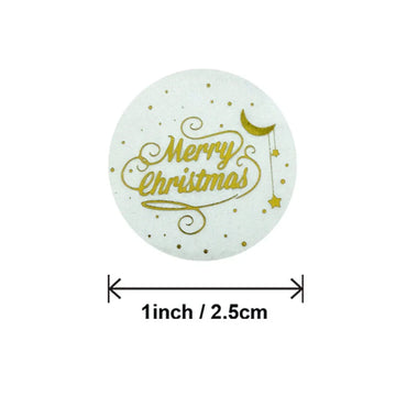 100-500 Pcs Golden Font Merry Christmas Sticker Thank You Sticker Seal Label For Envelope Gift Wrapping Scrapbook 1 Inch (ONLINE ORDER ONLY)