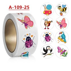 50-500pcs Cartoon Cute Sticker Children Reward Encouragement Sticker Birthday/holiday Party Gift Packaging Sealing Decor Lables (ONLINE ORDER ONLY)