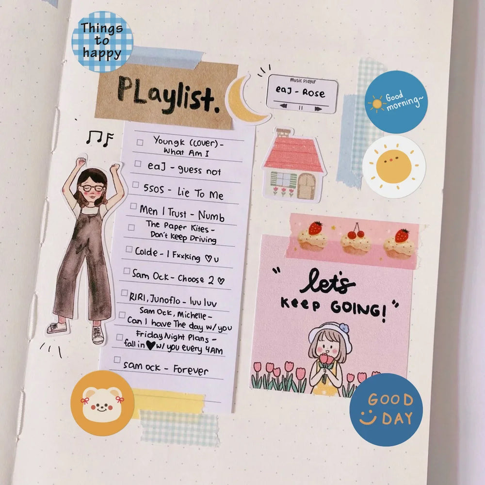 100-500 Pcs 2.5cm Cute Animal Party Adhesive Diy Seal Stickers Decorative Album Diary Cartoon Label Decor Children's Toys Kawaii (Online Order Only)
