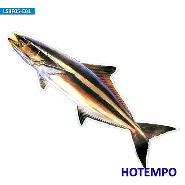 20cm Laser Big Size Sea Fish Go Fishing Style Black King Fish Stickers for Fisherman Boats Glass Wall Luggage Waterproof Sticker (ONLINE ORDER ONLY)