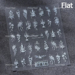 Retro Candlestick Holder Rose Rambler Birdcage Photo Frame Lace Self Adhesive Nail Art Sticker Charm Rhinestone Manicure Decal (Online Order Only)