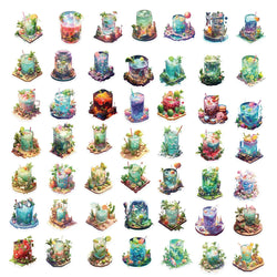 10/30/50PCS Kawaii Cup Drink World Stickers DIY Decoration Notebook Bike Suitcase Phone Fridge PVC Waterproof Decal Graffiti Toy (ONLINE ORDER ONLY)