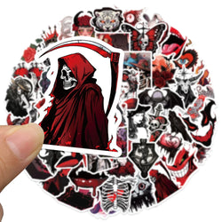 10/30/50pcs Punk Horror Gothic Skull Witch Vintage Stickers Vintage Sticker Packs (Online Order Only)