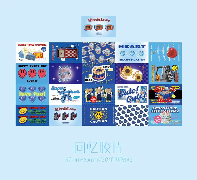 40/60Pcs/box Retro Girls House Series Sticker Hand Account DIY Album Decoration Scrapbooking Stickers Kawaii Korean Stationery (ONLINE ORDER ONLY)