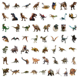 10/30/50/110PCS Jurassic Dinosaur Stickers Cool Realistic Animal Decoration DIY Kids Toys Laptop Phone Guitar Car Bike Sticker (ONLINE ORDER ONLY)