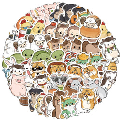 Chinese Zodiac Cartoon Stickers for Suitcase, Skateboard, Laptop, Phone, Car - 10/30/60pcs (ONLINE ORDER ONLY)