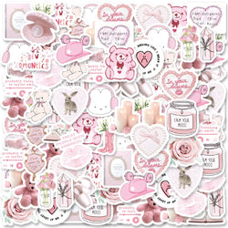 46pcs Valentine's Day Theme Pattern Stickers, Suitable for Valentine Parties, Photo Albums, Notebooks, Phone Cases, Water Bottle (ONLINE ORDER ONLY)