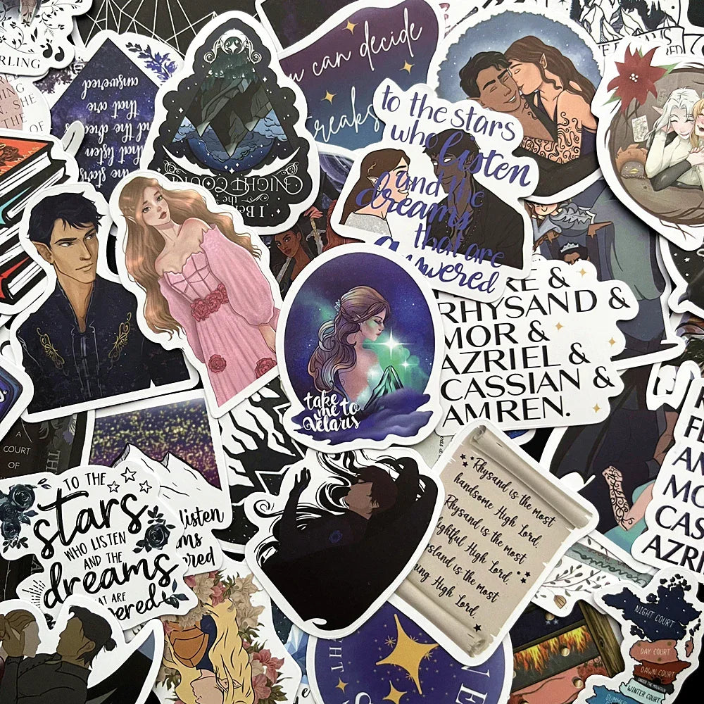 Acotar Waterproof Stickers for Water Bottle, Laptop, Skateboard, Phone, Toy - 10/60pcs (Online Order Only)