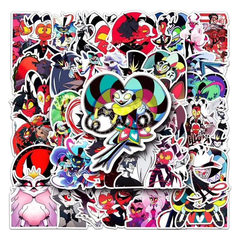 Helluva Boss Sticker Pack - 50pcs for Luggage, Water Bottle, Phone, Laptop, Car, Scooter, Fridge (Online Order Only)