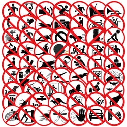 Danger Warning Stickers Waterproof Decals for Bike, Phone, Suitcase, Skateboard, Car, Wall, Kids Toys (ONLINE ORDER ONLY)