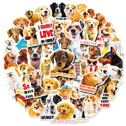 50Pcs Cartoon Dog Stickers for Helmet, Wall, DIY Decoration (Online Order Only)