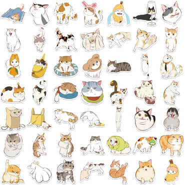 10/30/50PCS Kawaii Distortion Cat PVC Sticker Aesthetic Colored DIY Decoration Scrapbooking Hand Accounting Supplies for Kids (ONLINE ORDER ONLY)