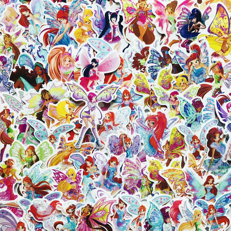 70pcs WINX CLUB Cartoon Stickers for Laptop, Phone, Water Bottle, Car, and More (Online Order Only)