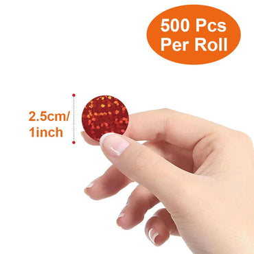 100-500pcs Holographic Color Round Stickers Wedding Gift Seal Labels Decor Stickers Kids Reward Foil Star Stationery Stickers (ONLINE ORDER ONLY)