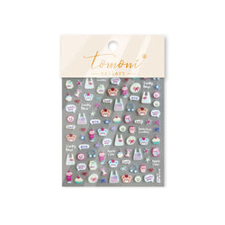 Bear Bowknot Bag Dessert Apple Core Earphone Cup Tulip Cherry Milk Cake Cookies Flower Adhesive Nail Art Stickers Manicure Decal (ONLINE ORDER ONLY)