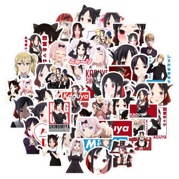 50pcs Miss Kaguya Anime Stickers for Laptop, Phone, Suitcase, Water Bottle, Scooter, Refrigerator (Online Order Only)