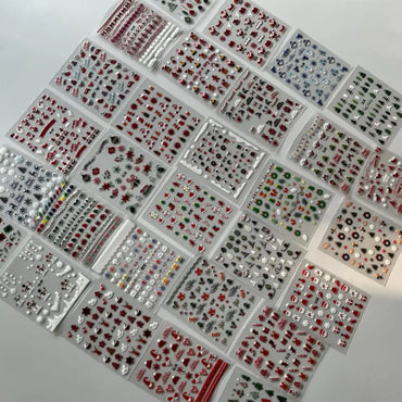 30 Sheets Cute Penguin Winter Nail Stickers Set 3D Snowflake Christmas Decals Tree Elk Bell Self Adhesive Slider Manicure Tips * (ONLINE ORDER ONLY)