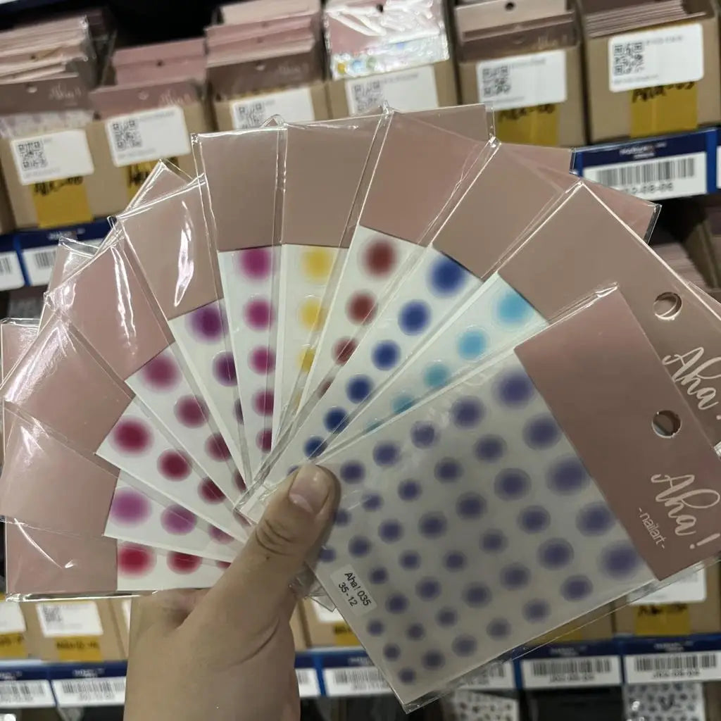 3D Blush Gradient Nail Art Stickers 12-Colors Aha Self-adhesive Rainbow Jelly Slider Japanese Style Translucent Gel Polish Wraps (ONLINE ORDER ONLY)