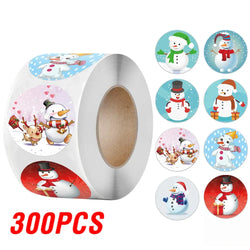 100-500Pcs New 1 Inch Christmas Theme Seal Labels Stickers For DIY Gift Baking Package Envelope Stationery Decoration (ONLINE ORDER ONLY)