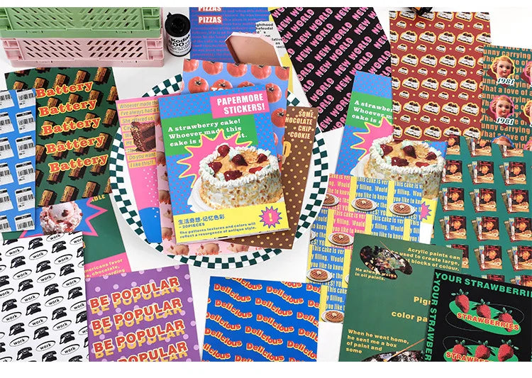 20 sheets Life Fantasy Series Scrapbooking Sticker Book Hand Account Background Decorative Sticker Label DIY Material Stationery (Online Order Only)