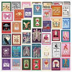 50Pcs Cartoon Book Stamp Stickers for Helmet Wall DIY Decoration (ONLINE ORDER ONLY)