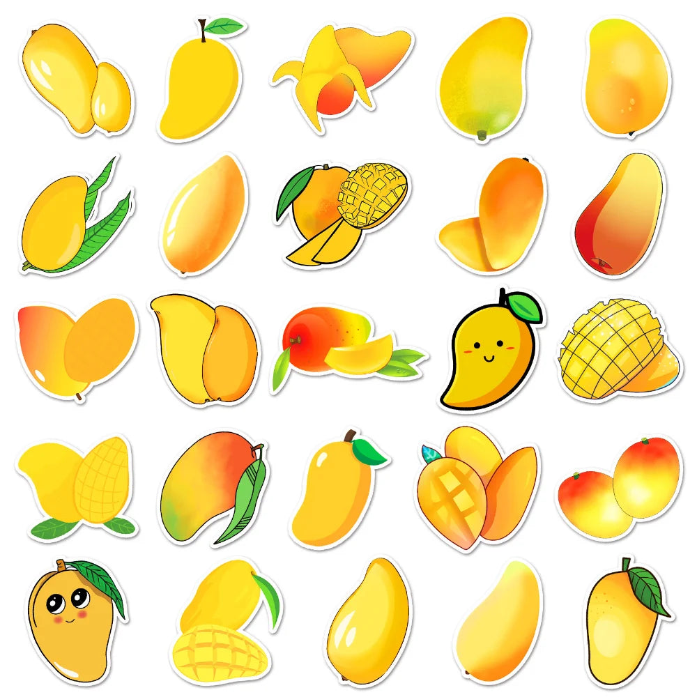 50Pcs Fruit Sticker Mango Summer Stationery Decoration Scrapbook Diary Album Planner Decoration Sticker 2023 (ONLINE ORDER ONLY)
