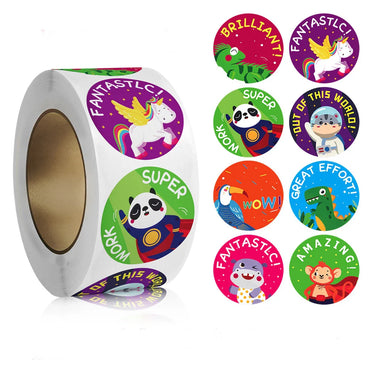100-500pcs Cute Cartoon Animals Reward Stickers for Kids School Teacher Supplies Kids Classic Toy Gift Sealing Decor Stationery (ONLINE ORDER ONLY)