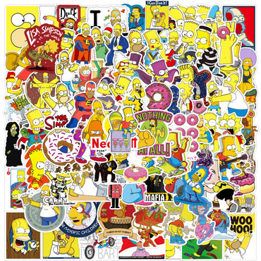 10/30/50/100pcs Funny Cartoon Simpsons Anime Stickers Decoration Laptop Suitcase Phone Car Cool Waterproof Sticker for Kids Toys (ONLINE ORDER ONLY)