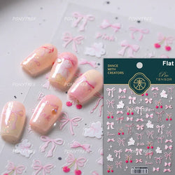 Bunny Love Heart Rabbit Nurse Cut Wound Bowknot Pill Flower Medicine Treatment Self Adhesive Nail Art Stickers Manicure Decals (ONLINE ORDER ONLY)