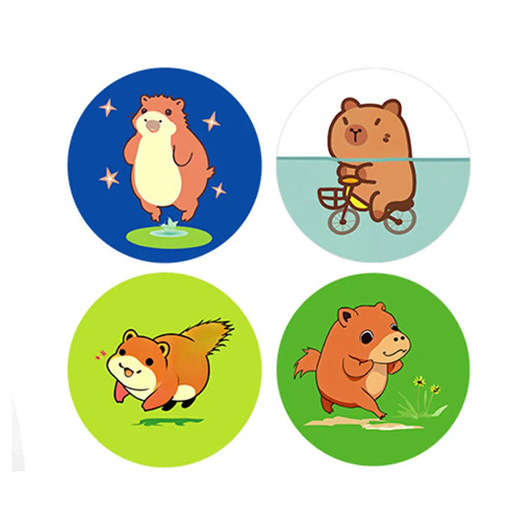 100-500pcs Animals Encourage Children Paper Sticker Thank You Sticker Gift Sealing Labels Stationery Decoration Scrapbooking (ONLINE ORDER ONLY)