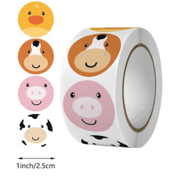 100-500pc Stickers for Children Kids Rolling Animal Roll Dog Stickers Small Packaging Pack Stickers Photocard Decor Lables (ONLINE ORDER ONLY)