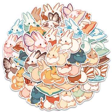 10/20/40PCS Cartoon Cute Rabbit Bunny Sticker Packs (ONLINE ORDER ONLY)