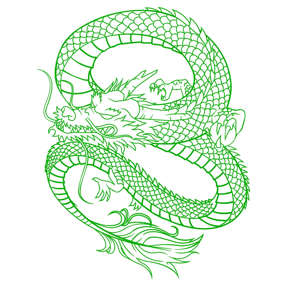 Anime Detachment Car Sticker Dragon Body Big Picture Decoration Body Movement Style Die Cutting Waterproof PVC Vinyl Decals (ONLINE ORDER ONLY)