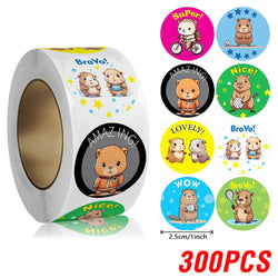 100-500pcs Children's Cute Animal Reward Stickers For School Teacher Supplies Gift Decoration Label Stationery Stickers (ONLINE ORDER ONLY)