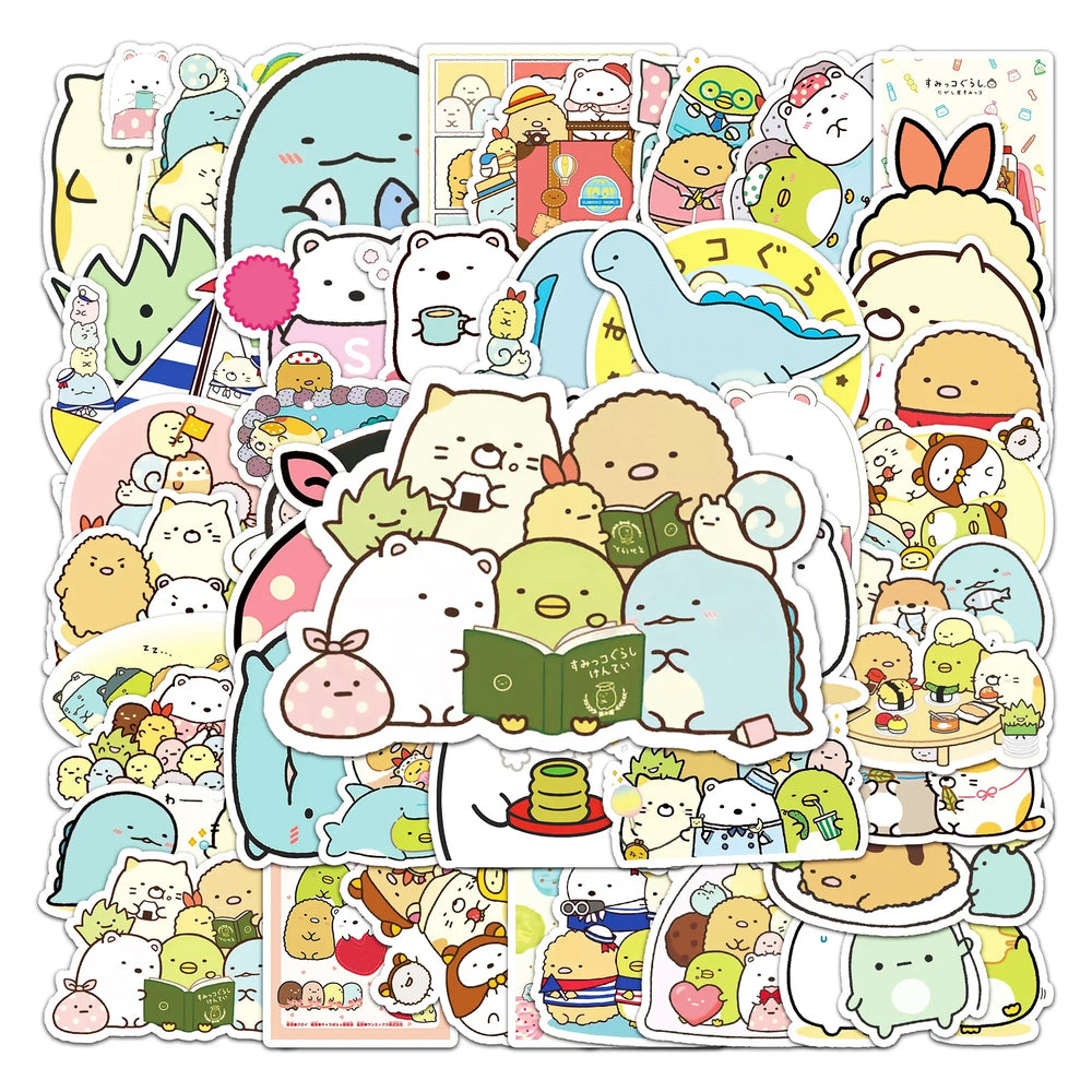 50Pcs Cartoon Waterproof Vinyl Stickers for Skateboard Snowboard (Online Order Only)