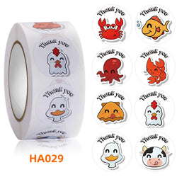 1inch/2.5cm Animal Good Job Cool Stickers Roll for Envelope Praise Reward Student Work Label Stationery Seal Lable (ONLINE ORDER ONLY)