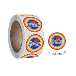 500pcs/roll Flowers Thank You Sticker Labels Round Reward Stickers Wedding Party Decor Envelope Seals Stickers Stationery (Online Order Only)