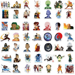 Avatar The Last Airbender Stickers - Waterproof Anime Cartoon for Luggage, Laptop, Skateboard, Kids Toy (50/100PCS) (ONLINE ORDER ONLY)