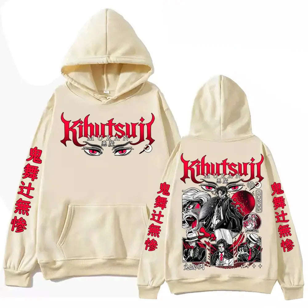 Muzan Kibutsuji Hoodie Demon Slayer Harajuku Pullover (ONLINE ORDER ONLY)