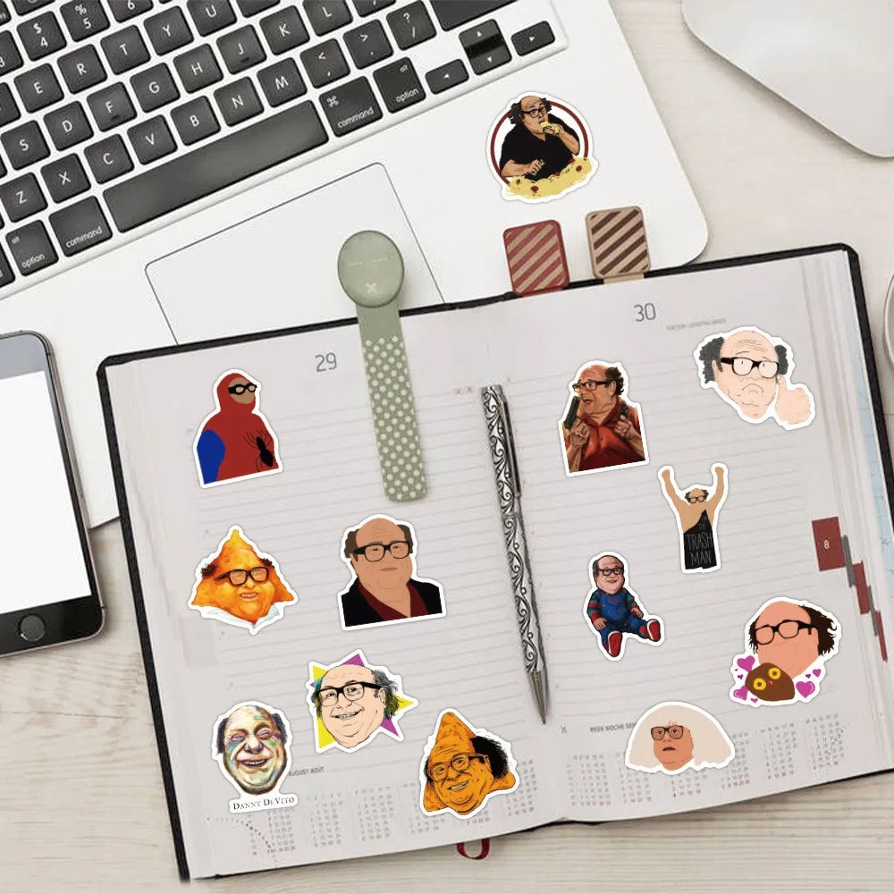 10/60pcs Funny Danny Devito Stickers Decoration Suitcase Scrapbooking Laptop Phone Stationery Japan Manga Kid Toy (ONLINE ORDER ONLY)