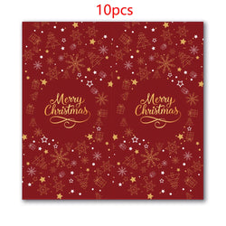 10-50pcs Merry Christmas Stickers 5*10cm Red Christmas Gift Decor Seal Stickers Cute Santa Stickers Stationery Supplies (ONLINE ORDER ONLY)