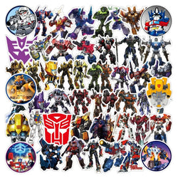 50pcs Transformers Stickers for Laptop, Phone, Scooter, Suitcase, Water Bottle, Stationery, Refrigerator (Online Order Only)
