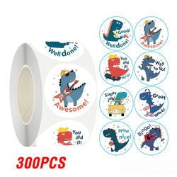 100-500pcs Dinosaur Animals Cartoon Stickers For Kids Classic Toys Sticker Reward Sticker Gift Decoration Label Stationery (ONLINE ORDER ONLY)