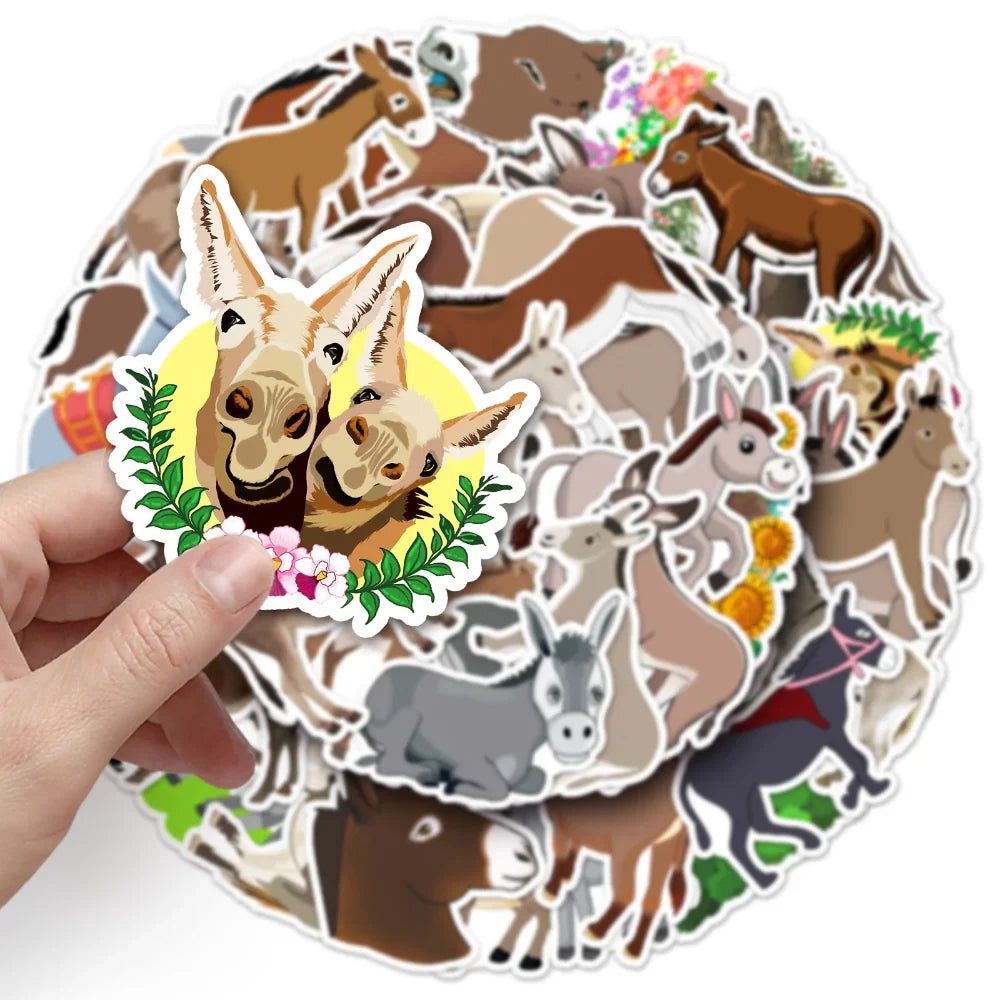 50Pcs The donkey Stickers DIY Helmet Skateboard Laptop Motorcycle Graffiti Sticker Decals Kids (Online Order Only)
