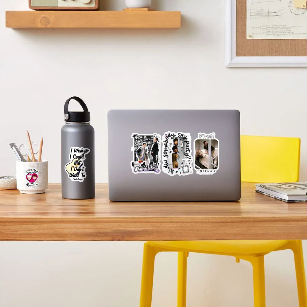 10/30/50PCS Friends TV Show Stickers Vintage Cartoon Decals Toys DIY Scrapbooking Phone Laptop Guitar Bike Stickers Kids Gifts (ONLINE ORDER ONLY)